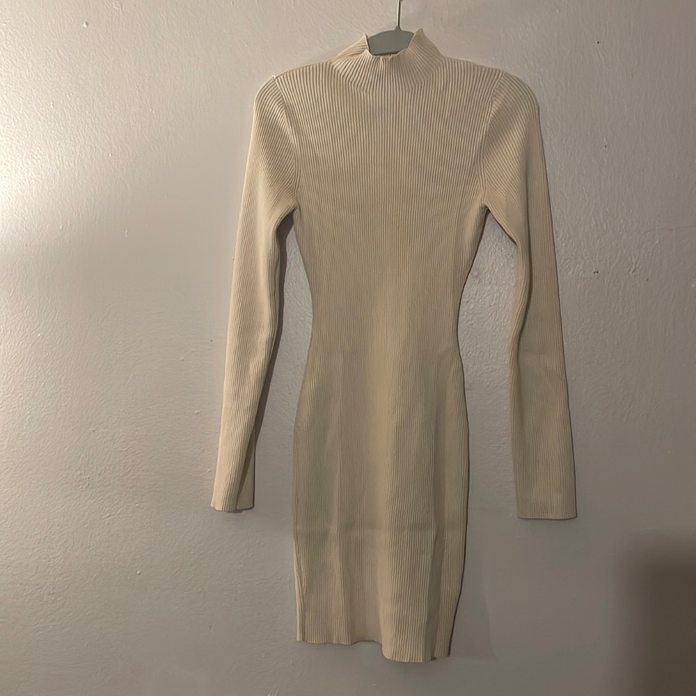 High Neck Knitted Mini Dress
